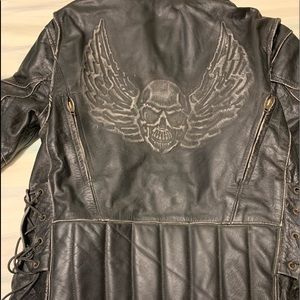 Leather riding jacket